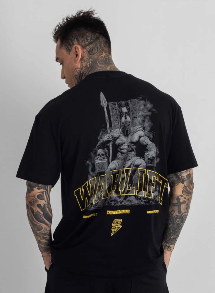 Camiseta Oversized Warlift Sparta Preta-P