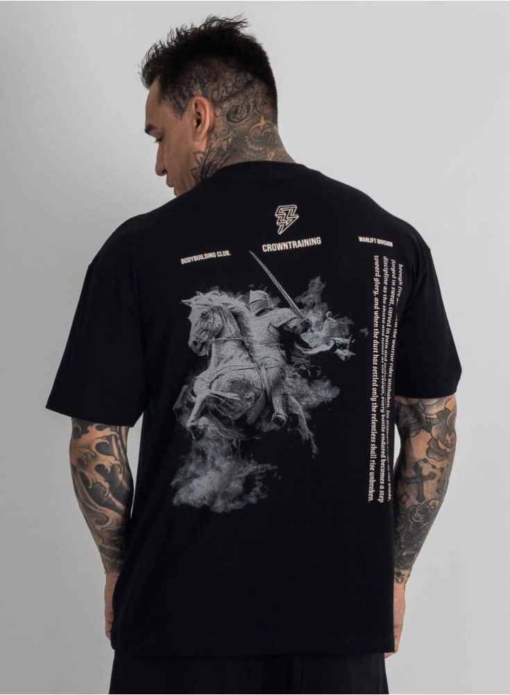 Camiseta Oversized Warlift Knight Preta (M)