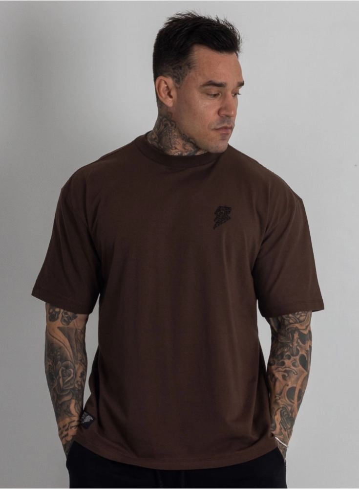 Camiseta Oversized Skull Marrom (P)