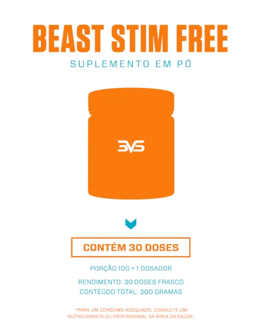 PRÉ-TREINO BEAST STIM FREE – Sem Estimulantes – 300g