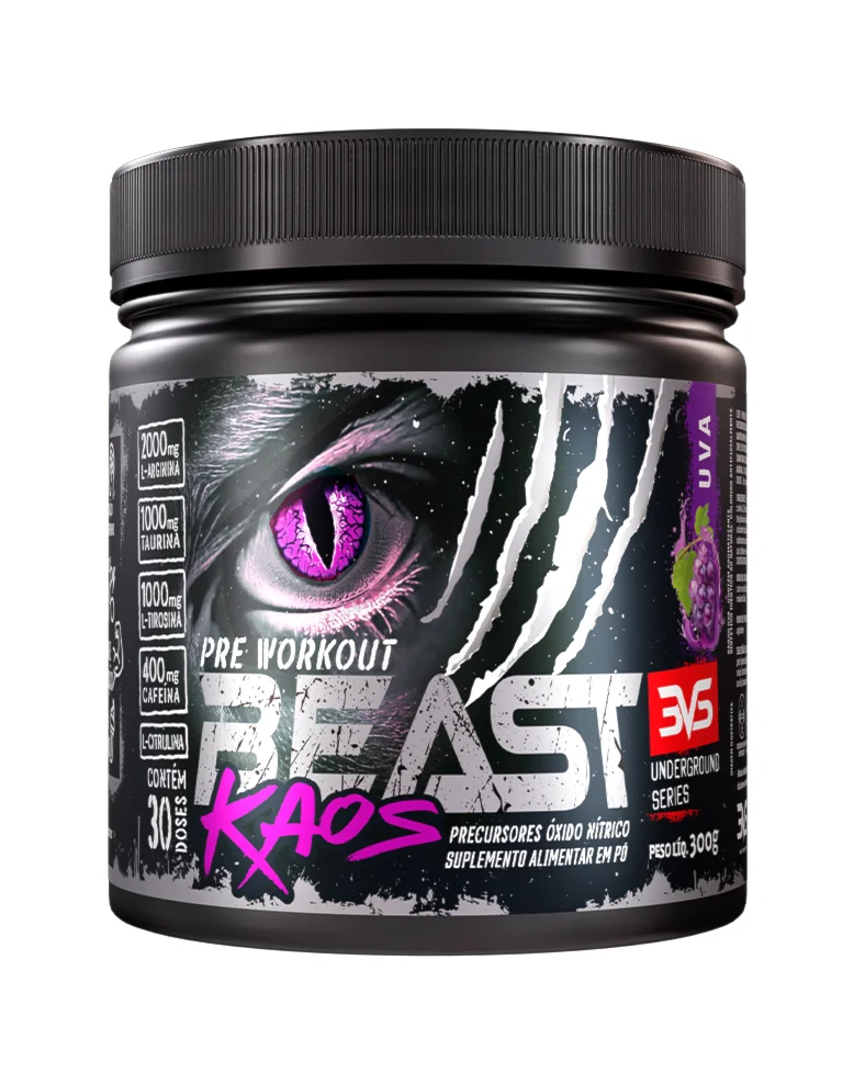 PRÉ-TREINO BEAST KAOS – 400MG – 300G
