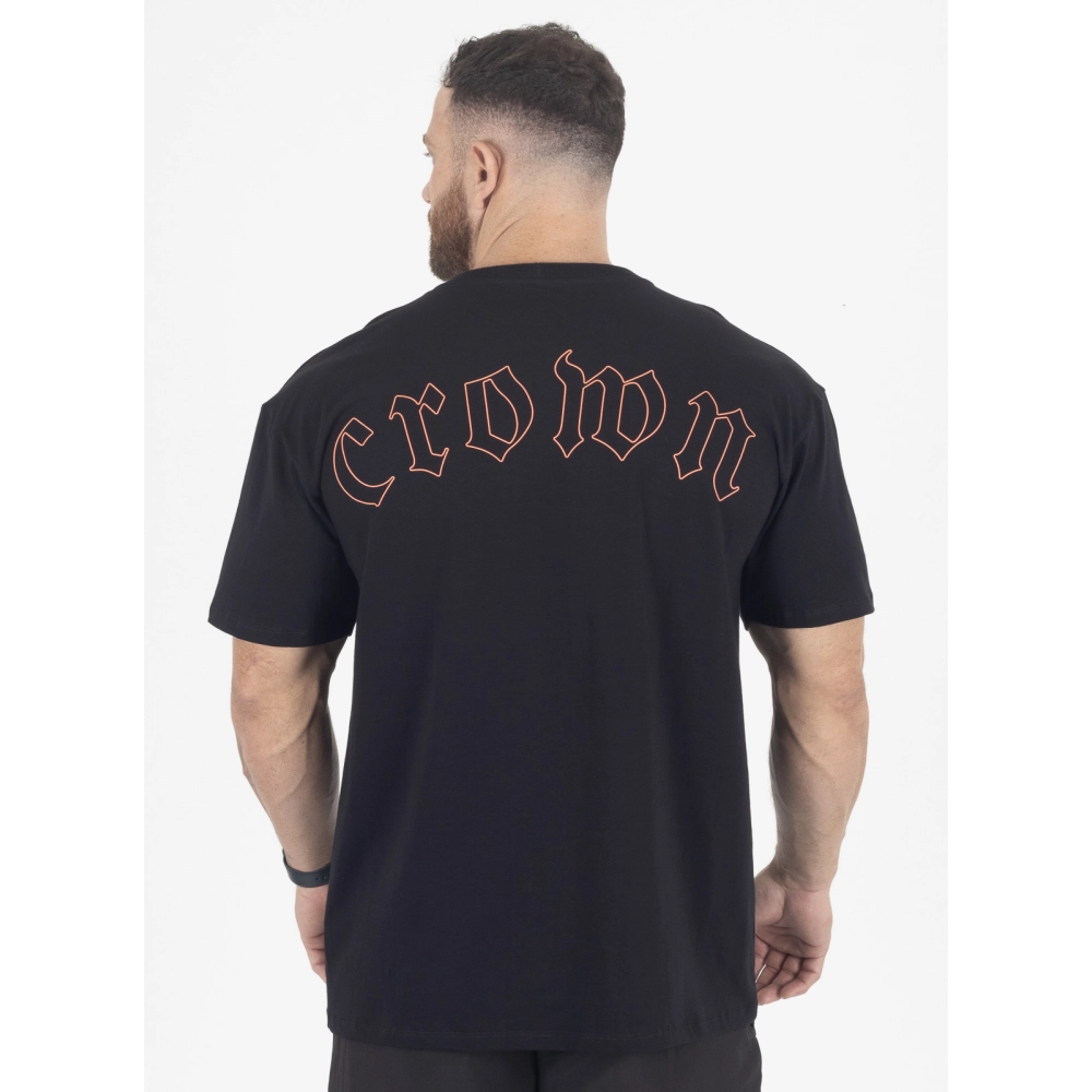 Camiseta Oversized Fire Crown Preta (P)