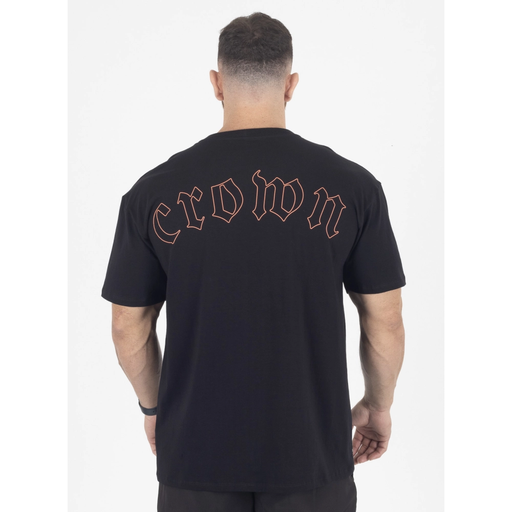 Camiseta Oversized Fire Crown Preta (P)