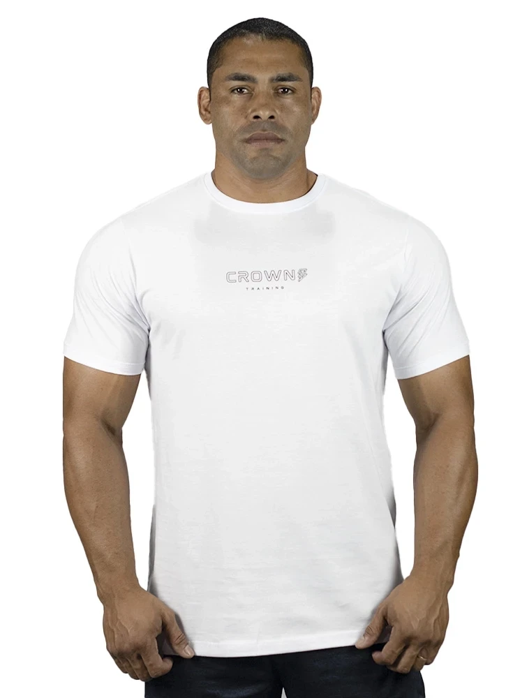 Camiseta Crown Training Strong Branca (M)